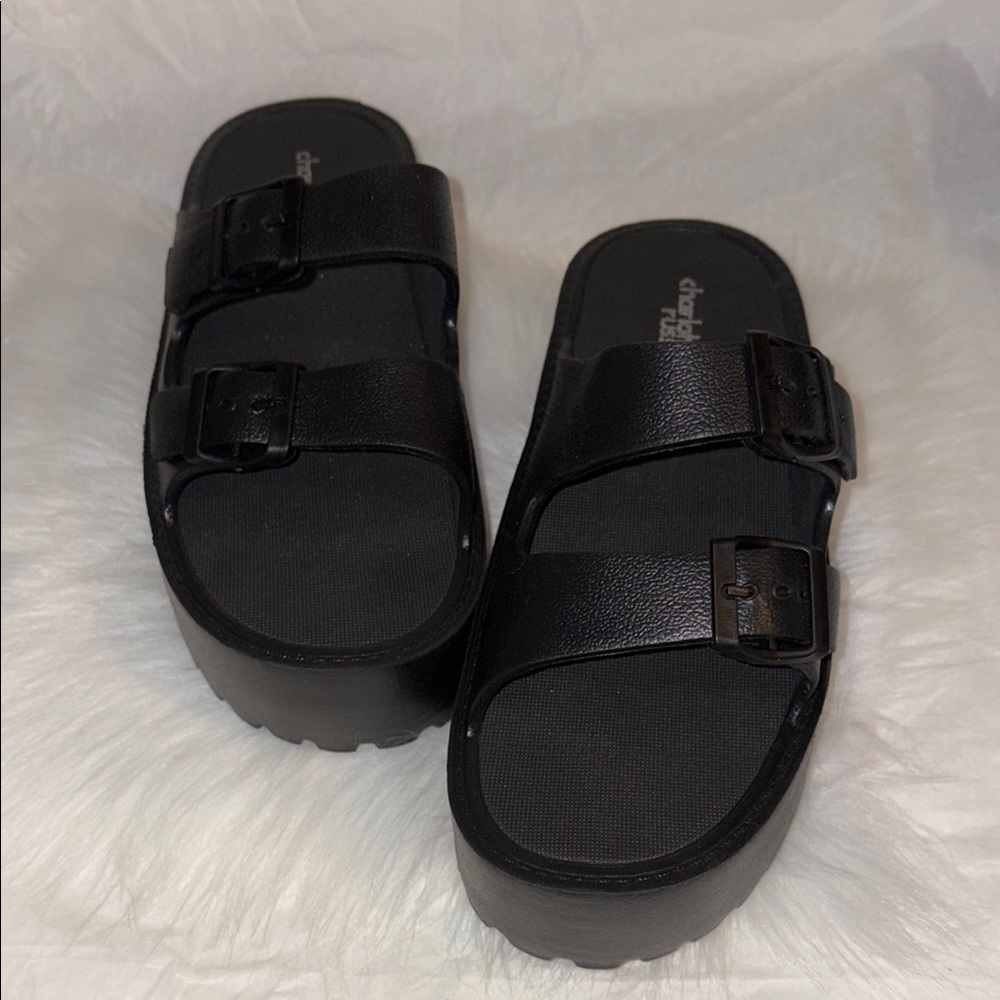 Black Slide Sandals